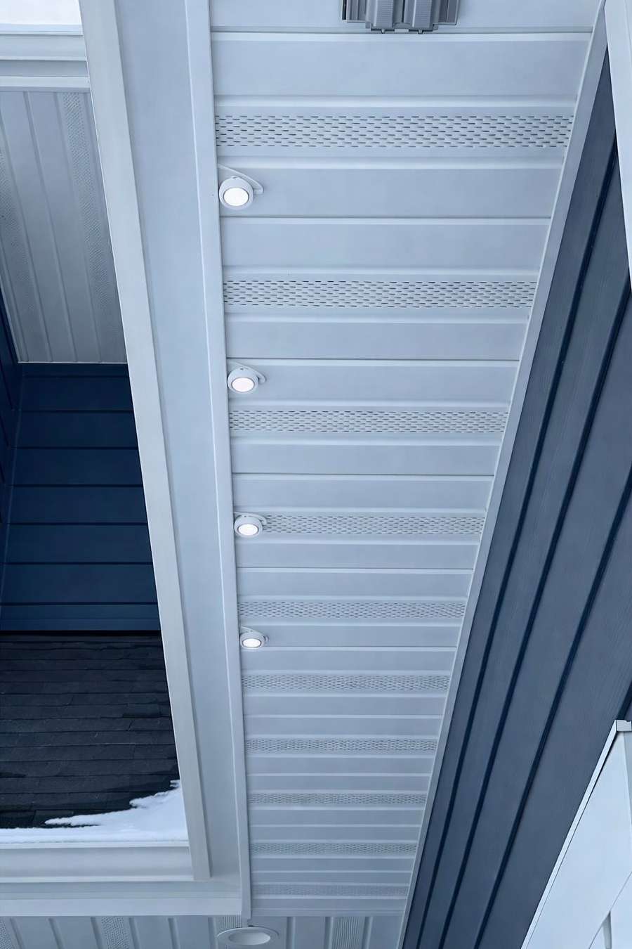 Clean professional Govee light installation on soffit
