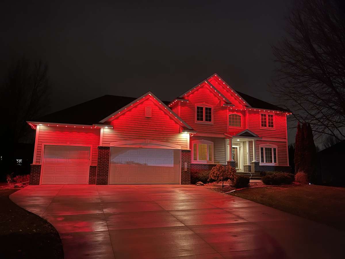 Red lights on two-story home, south metro MN
